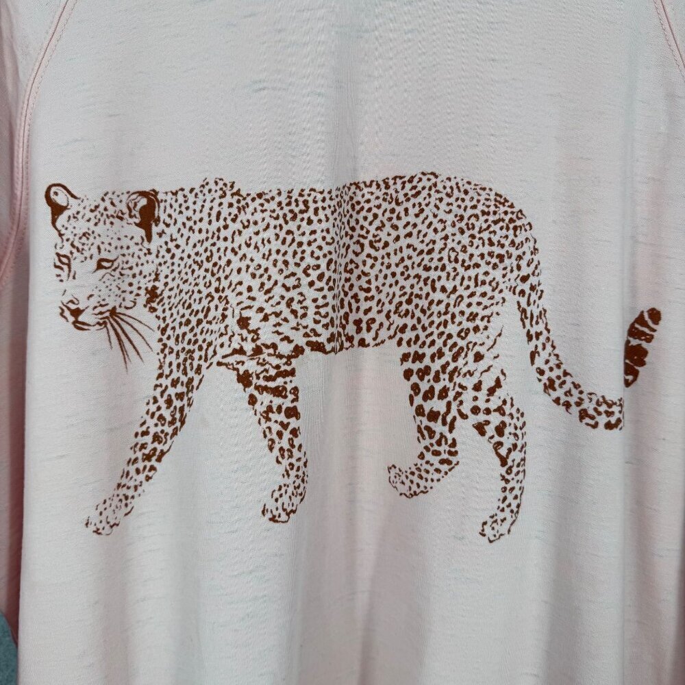 Show Me Your MuMu Posie Jungle Leopard Sweatshirt Pullover Size M Pink Soft Knit - Picture 2 of 11